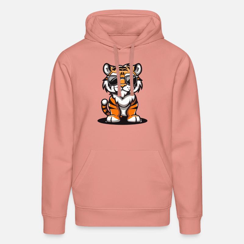 Tigre Bande Dessinée Cool - Sweat à capuche bio DRUMMER Stanley/Stella Unisexe - rose poudré