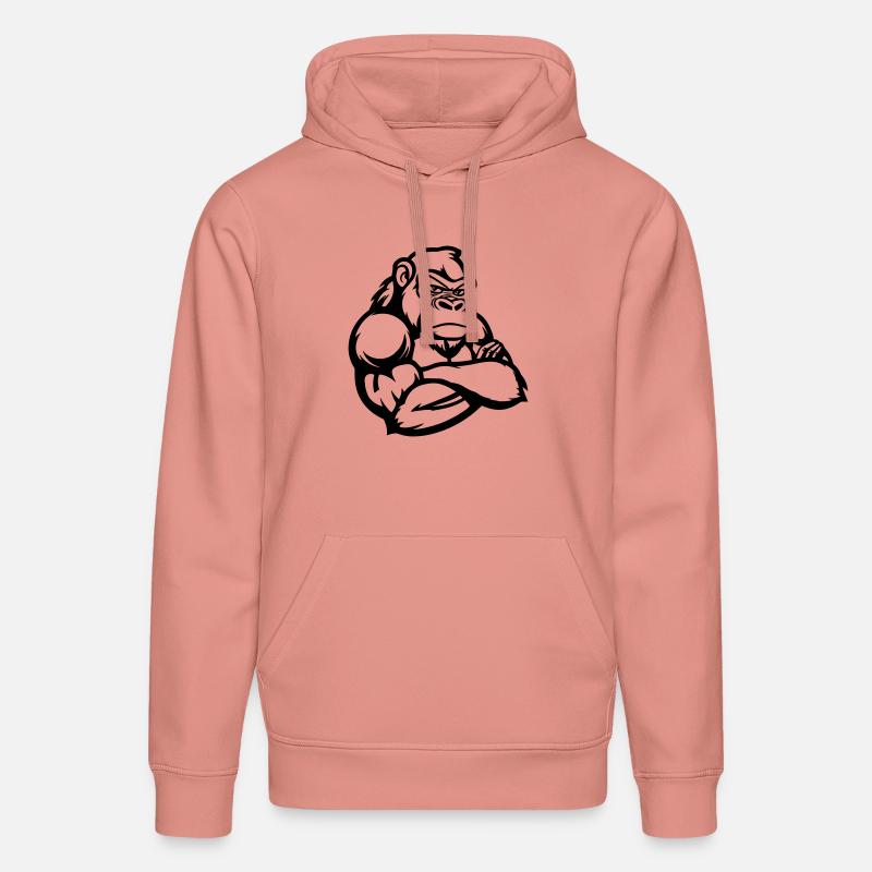 Bande dessinée Gorille - Sweat à capuche bio DRUMMER Stanley/Stella Unisexe - rose poudré