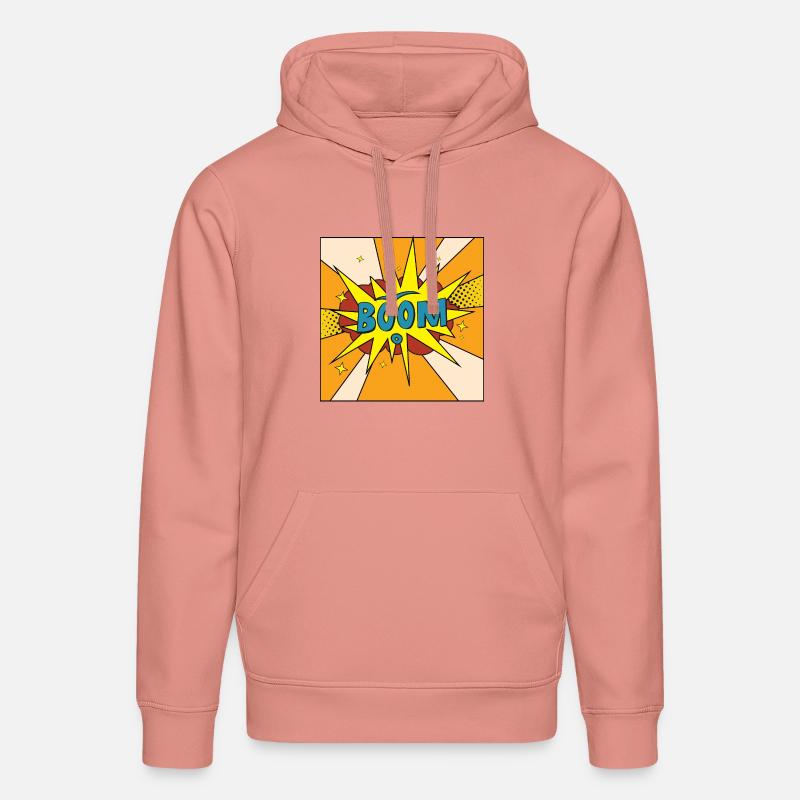 Boom Comic Explosion Stil - Stanley/Stella Unisex Bio-Hoodie DRUMMER  - Altrosa