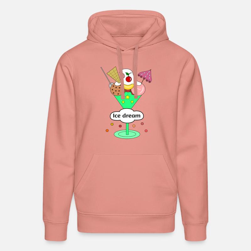 Rêve de glace - Sweat à capuche bio DRUMMER Stanley/Stella Unisexe - rose poudré