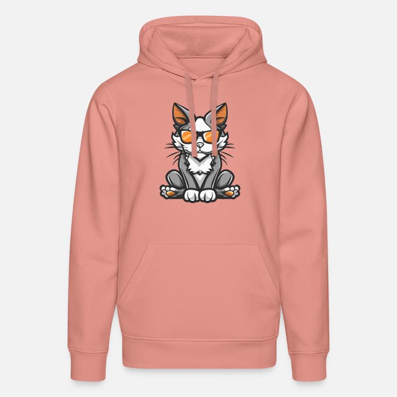 Bande dessinée Cat Cool - Sweat à capuche bio DRUMMER Stanley/Stella Unisexe - rose poudré