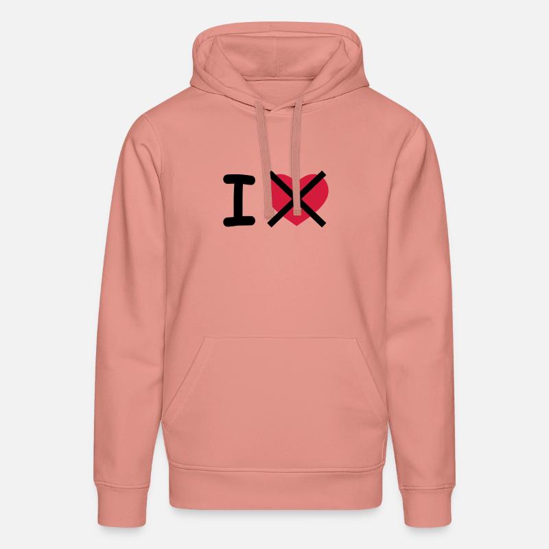 I Hate - Sweat à capuche bio DRUMMER Stanley/Stella Unisexe - rose poudré