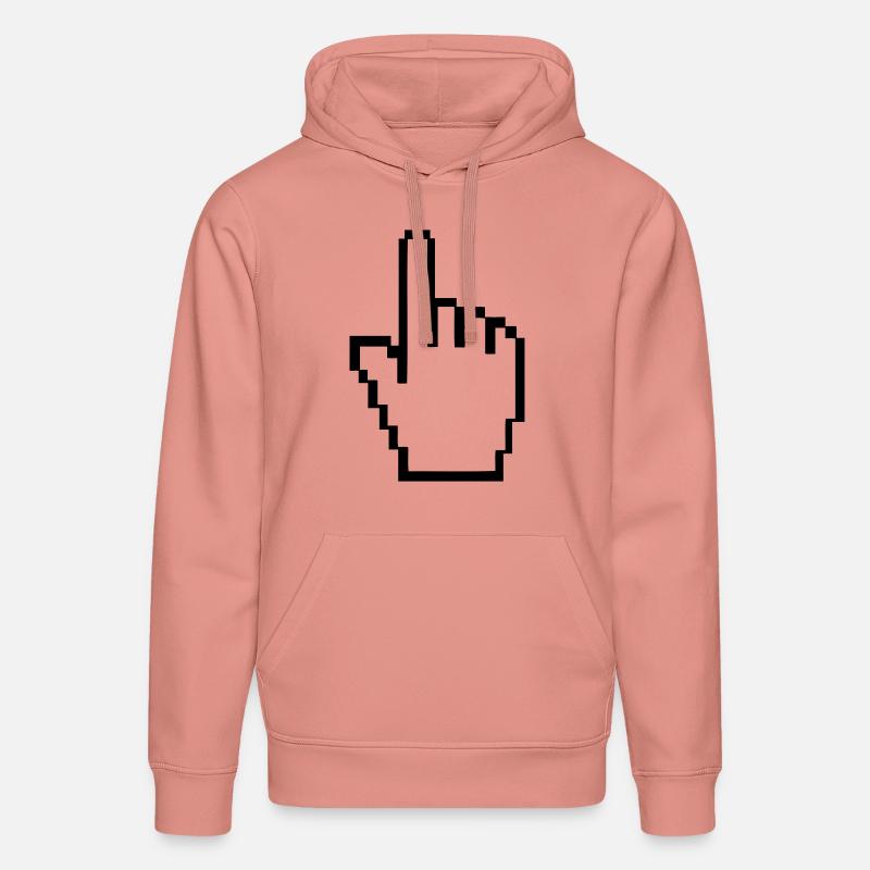 computer_hand - Sweat à capuche bio DRUMMER Stanley/Stella Unisexe - rose poudré