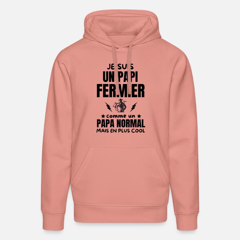 PAPI FERMIER - Sweat à capuche bio DRUMMER Stanley/Stella Unisexe - rose poudré