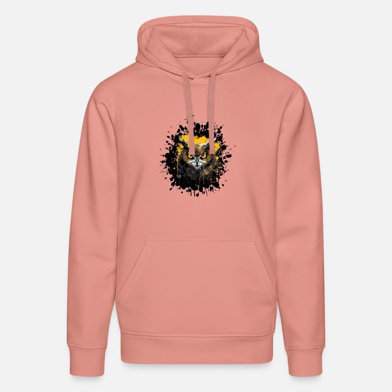 Éclaboussure de chouette Noctambule - Sweat à capuche bio DRUMMER Stanley/Stella Unisexe - rose poudré