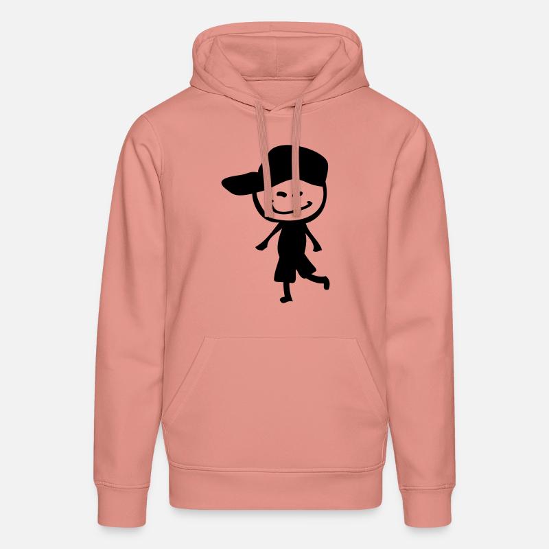 Sourire garçon dans le chapeau - Sweat à capuche bio DRUMMER Stanley/Stella Unisexe - rose poudré
