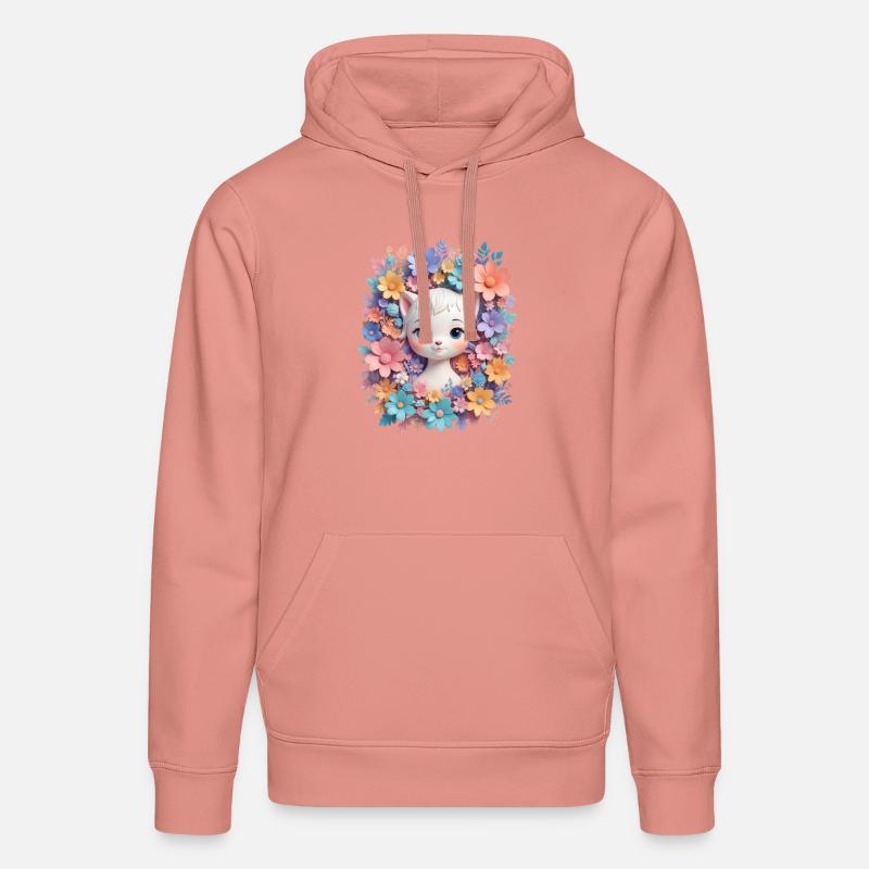 Chat heureux, maison heureuse - Sweat à capuche bio DRUMMER Stanley/Stella Unisexe - rose poudré