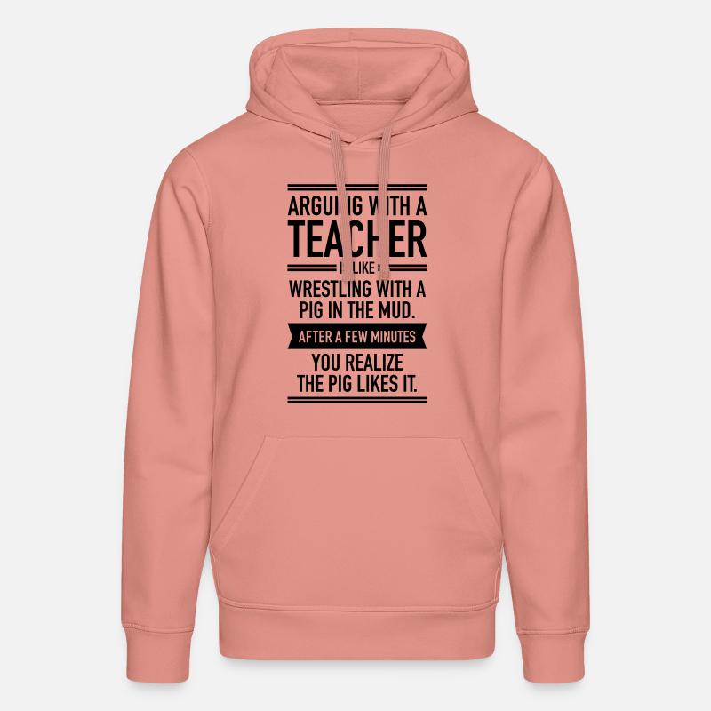 Arguin With A Teacher - Sweat à capuche bio DRUMMER Stanley/Stella Unisexe - rose poudré