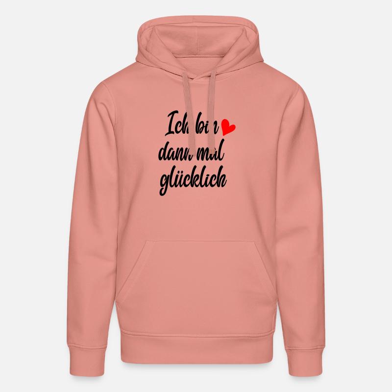 Ich bin dann mal glücklich - Stanley/Stella Unisex Bio-Hoodie DRUMMER  - Altrosa