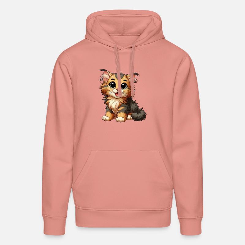 Bébé chat Main Coon - Sweat à capuche bio DRUMMER Stanley/Stella Unisexe - rose poudré