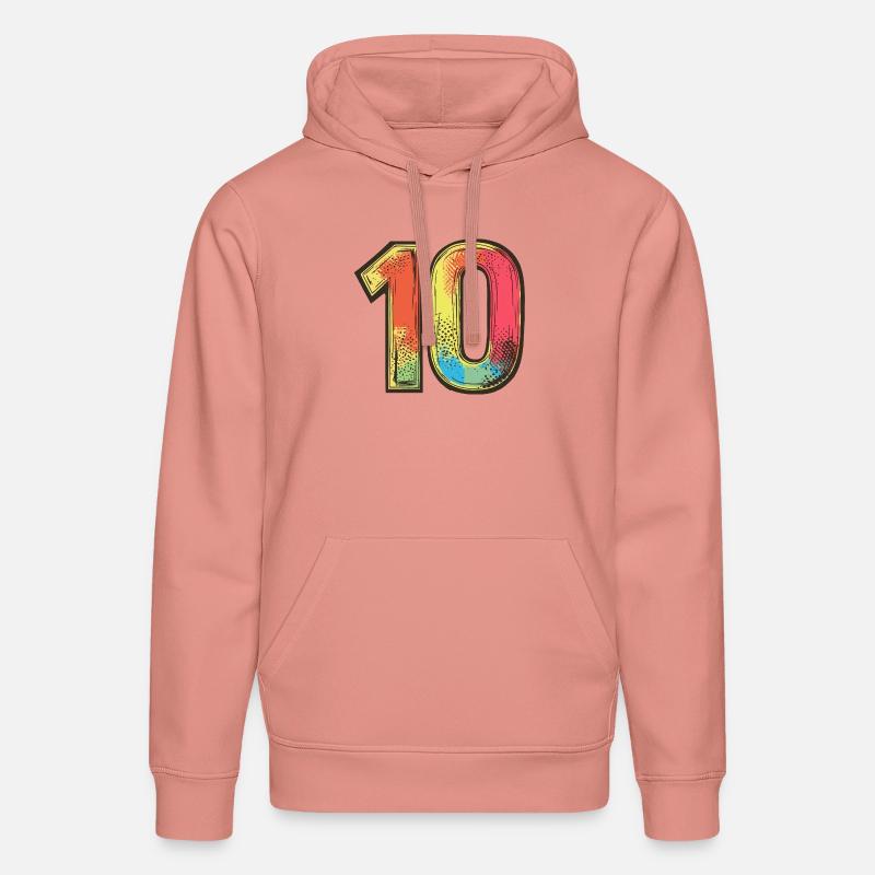 10 Symbole numérique - Sweat à capuche bio DRUMMER Stanley/Stella Unisexe - rose poudré
