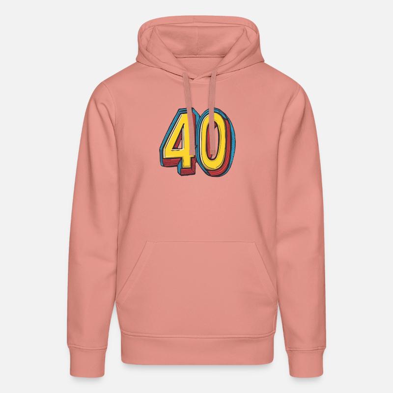 40 Symbole numérique - Sweat à capuche bio DRUMMER Stanley/Stella Unisexe - rose poudré