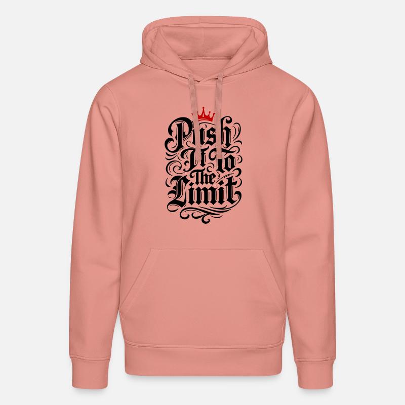 Repousser les limites Motivation Spruch - Sweat à capuche bio DRUMMER Stanley/Stella Unisexe - rose poudré