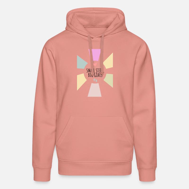 Petits pas, grands objectifs - Sweat à capuche bio DRUMMER Stanley/Stella Unisexe - rose poudré