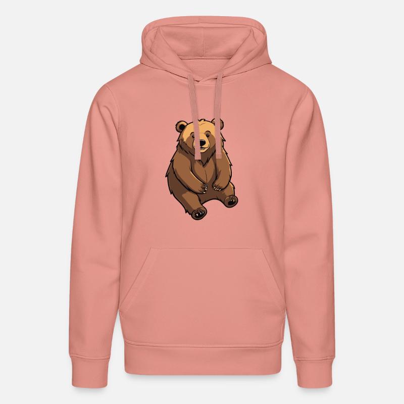 Ours mignon - Conception d’animaux - Sweat à capuche bio DRUMMER Stanley/Stella Unisexe - rose poudré