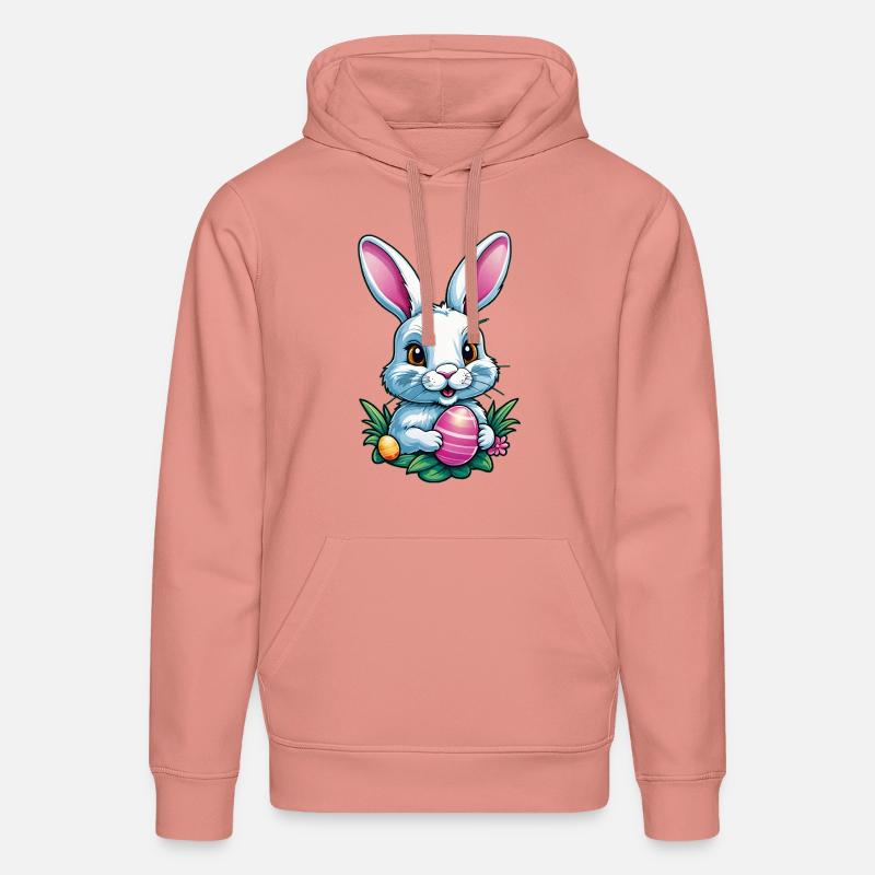 Lapin de Pâques - Sweat à capuche bio DRUMMER Stanley/Stella Unisexe - rose poudré