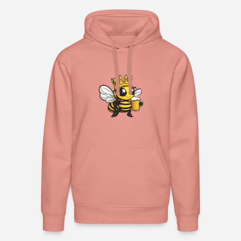 Bière d’abeille drôle - Sweat à capuche bio DRUMMER Stanley/Stella Unisexe - rose poudré