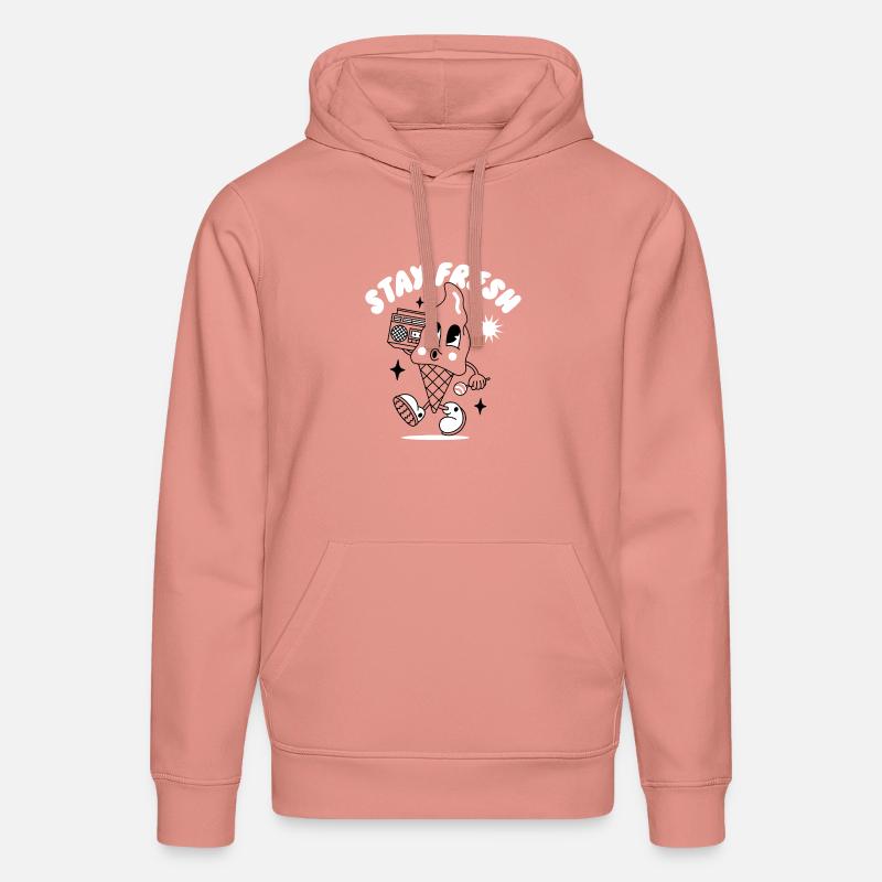 Rétro Stay Fresh Illustration de rêve - Sweat à capuche bio DRUMMER Stanley/Stella Unisexe - rose poudré