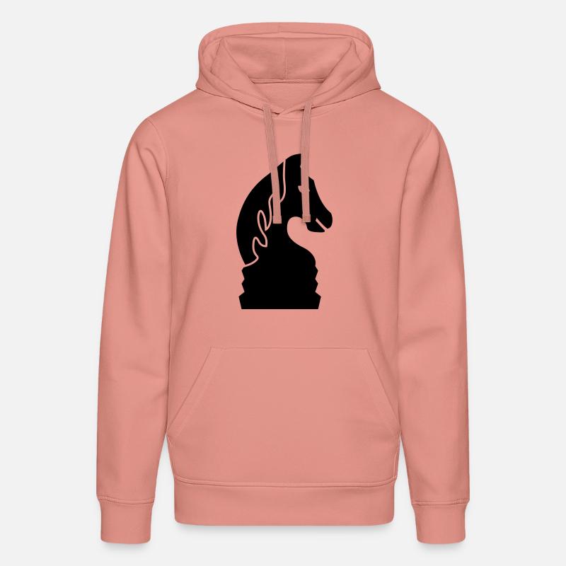 schach_pferd_1c - Sweat à capuche bio DRUMMER Stanley/Stella Unisexe - rose poudré