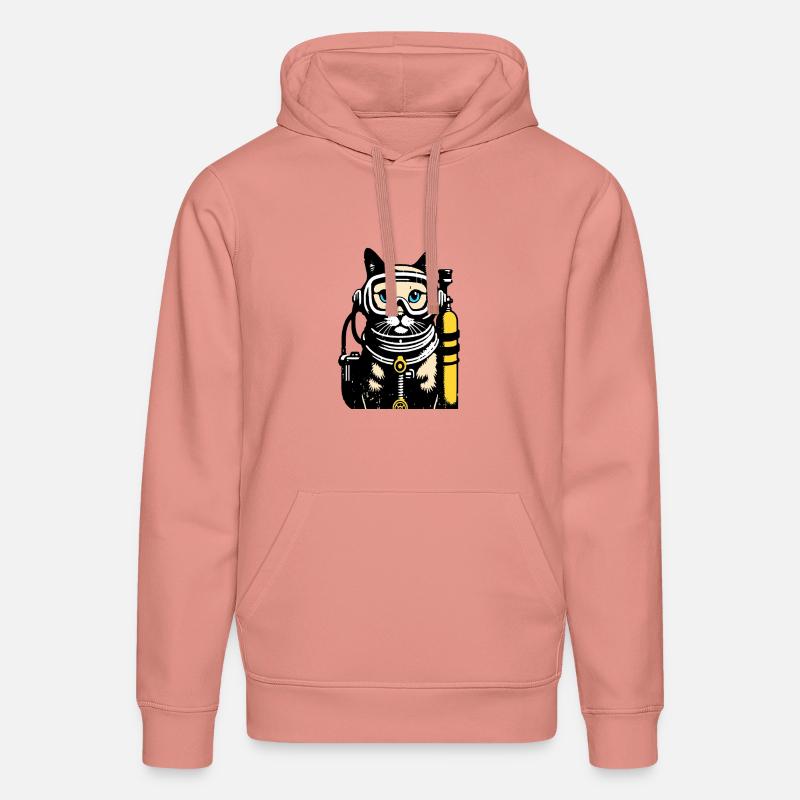 Plongée Cat Diver - Sweat à capuche bio DRUMMER Stanley/Stella Unisexe - rose poudré