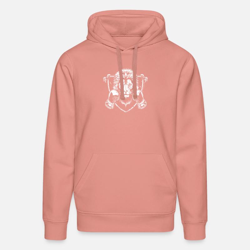 Lion Boxer Fighter - Sweat à capuche bio DRUMMER Stanley/Stella Unisexe - rose poudré
