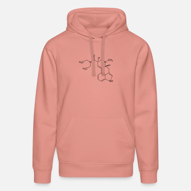 Molécule de LSD - Sweat à capuche bio DRUMMER Stanley/Stella Unisexe - rose poudré