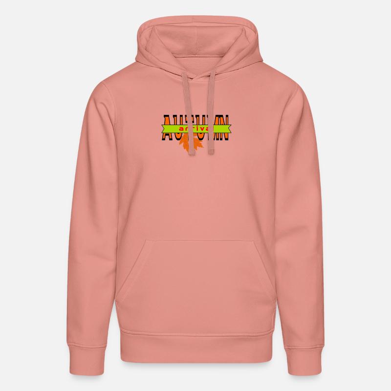 Automne Feuille Arrivée Design Graphique - Sweat à capuche bio DRUMMER Stanley/Stella Unisexe - rose poudré