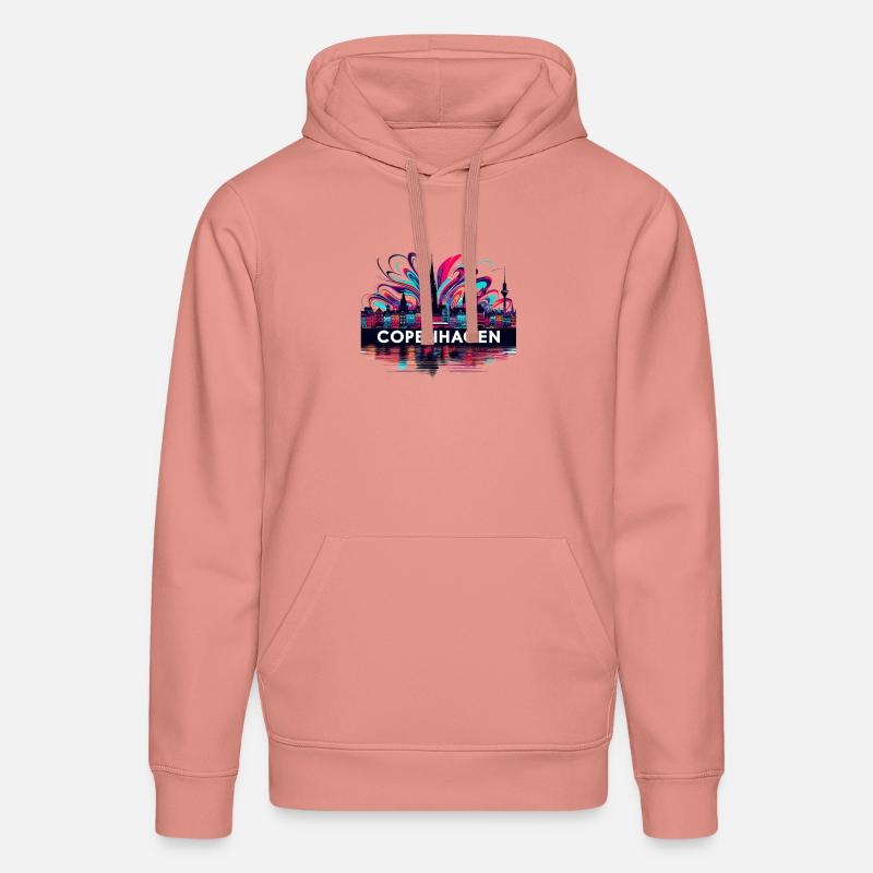 Copenhague Capitale Danemark Cadeau - Sweat à capuche bio DRUMMER Stanley/Stella Unisexe - rose poudré