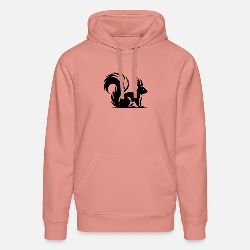 Sauvage Mignon Écureuil Enfants Dessin - Sweat à capuche bio DRUMMER Stanley/Stella Unisexe - rose poudré