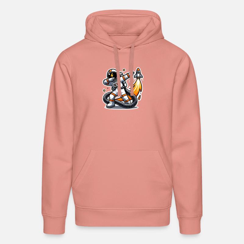 Drôle Dabbing astronaute conception spatiale - Sweat à capuche bio DRUMMER Stanley/Stella Unisexe - rose poudré
