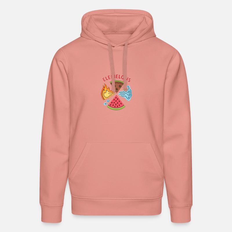 Elemelons Conception élémentaire de pastèque - Sweat à capuche bio DRUMMER Stanley/Stella Unisexe - rose poudré