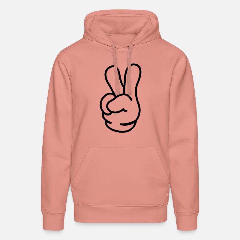 peace_comic_hand_01 - Sweat à capuche bio DRUMMER Stanley/Stella Unisexe - rose poudré
