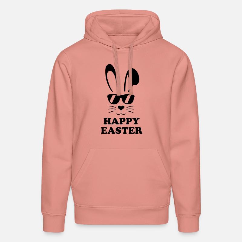 Joyeuses Pâques - Sweat à capuche bio DRUMMER Stanley/Stella Unisexe - rose poudré