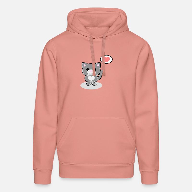 chat doux - Sweat à capuche bio DRUMMER Stanley/Stella Unisexe - rose poudré