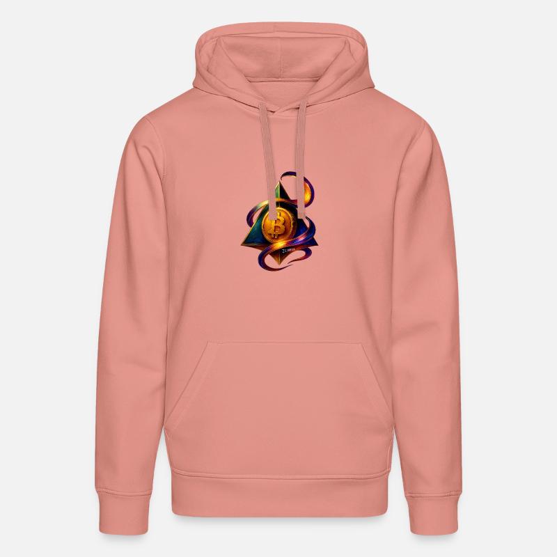 Conception créative Bitcoin et Blockchain - Sweat à capuche bio DRUMMER Stanley/Stella Unisexe - rose poudré