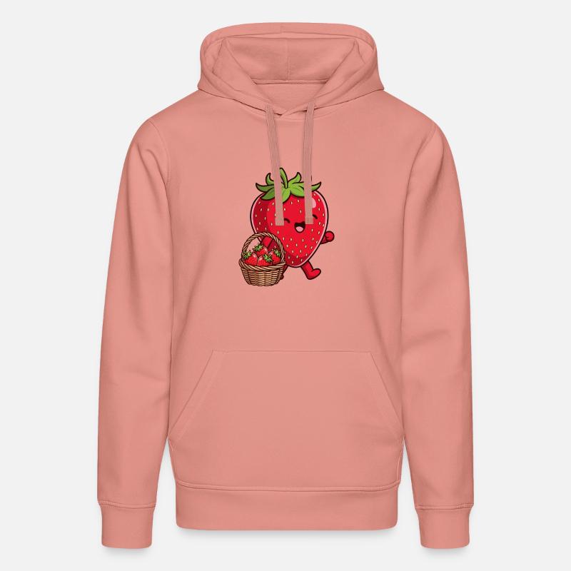 Fraise drôle - Sweat à capuche bio DRUMMER Stanley/Stella Unisexe - rose poudré