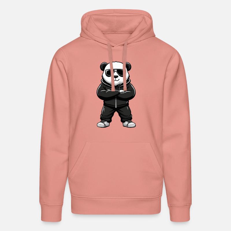 panda - Sweat à capuche bio DRUMMER Stanley/Stella Unisexe - rose poudré