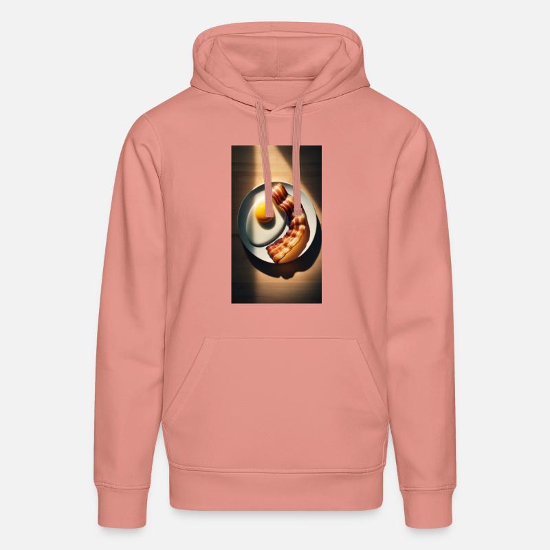 Bacon and eggs - Stanley/Stella DRUMMER Unisex Organic Hoodie - canyon pink