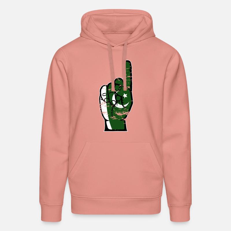 Drapeau pakistanais numéro 1 utilisé - Sweat à capuche bio DRUMMER Stanley/Stella Unisexe - rose poudré