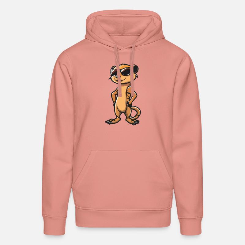 Suricate Bande Dessinée Cool - Sweat à capuche bio DRUMMER Stanley/Stella Unisexe - rose poudré