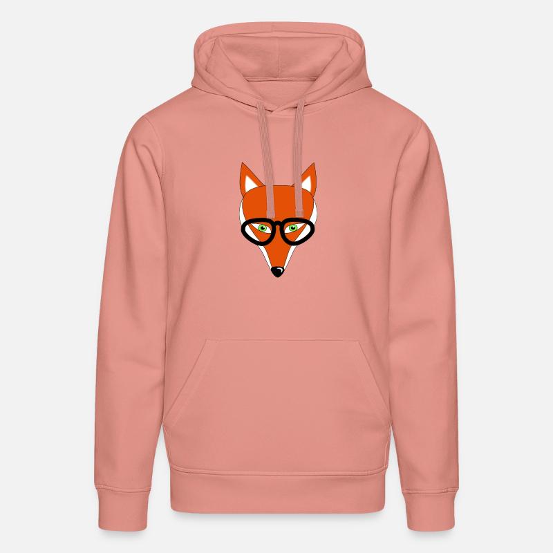 fuchs mit brille geschenk - Stanley/Stella Unisex Bio-Hoodie DRUMMER  - Altrosa