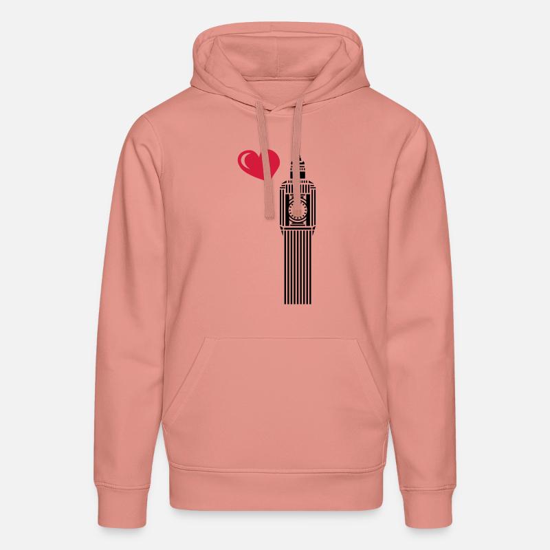 Big Ben, mon amour - Sweat à capuche bio DRUMMER Stanley/Stella Unisexe - rose poudré