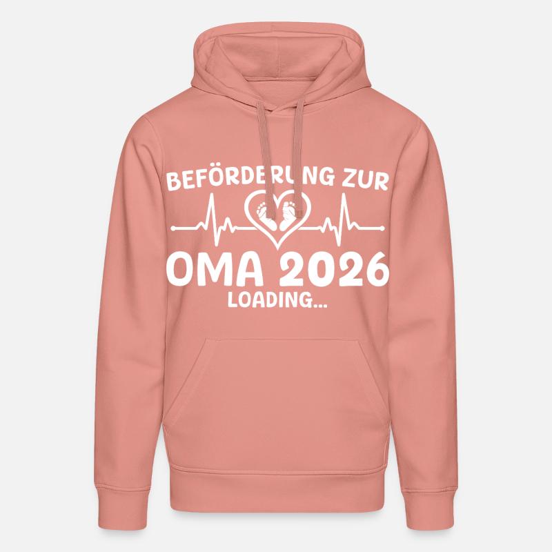 Werdende Oma 2026 loading - Großmutter - Stanley/Stella Unisex Bio-Hoodie DRUMMER  - Altrosa