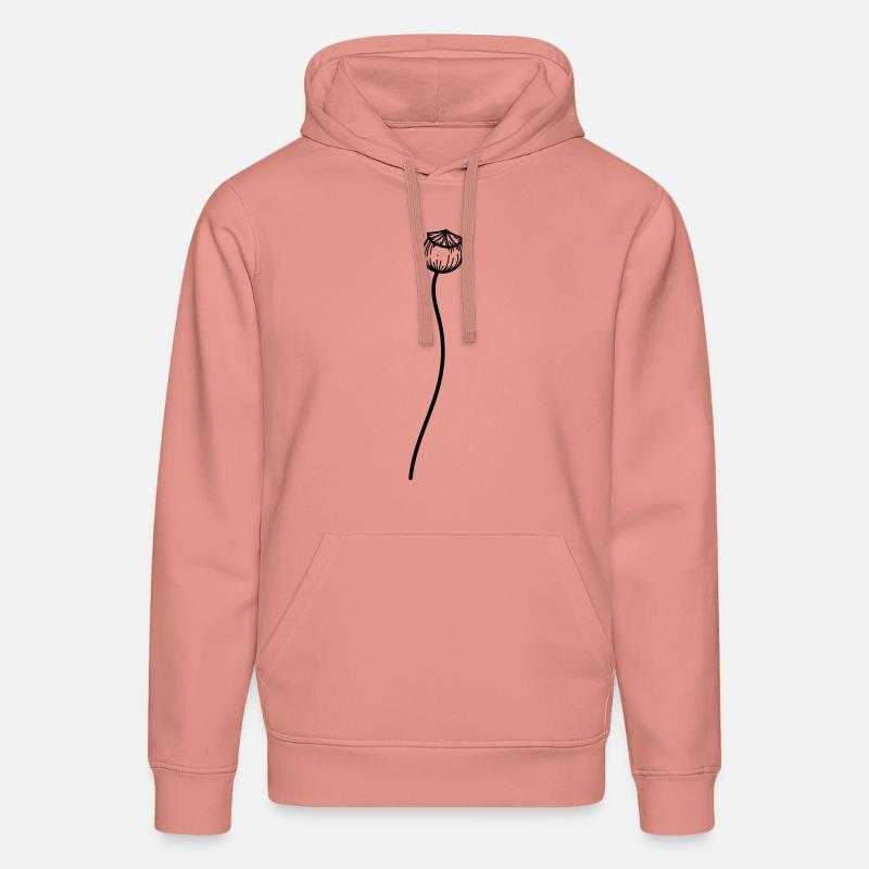 Fleur de pavot 2 - Sweat à capuche bio DRUMMER Stanley/Stella Unisexe - rose poudré