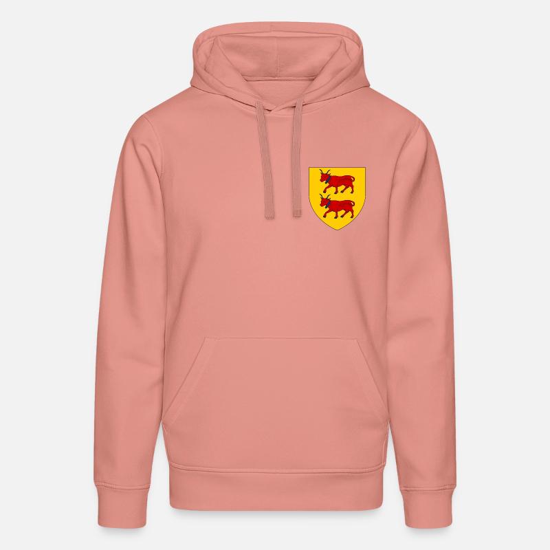 Blason du Béarn - Sweat à capuche bio DRUMMER Stanley/Stella Unisexe - rose poudré