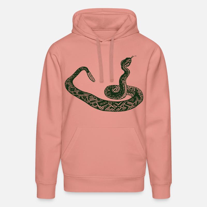 serpent à sonnette - Sweat à capuche bio DRUMMER Stanley/Stella Unisexe - rose poudré