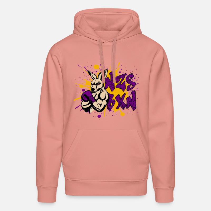 Graffiti NZS BXN – Déclaration antifasciste - Sweat à capuche bio DRUMMER Stanley/Stella Unisexe - rose poudré