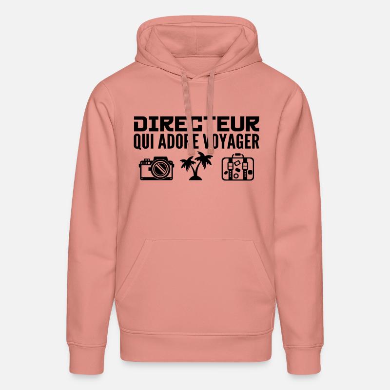 Voyageurs & Directeurs : Passion & Découverte - Sweat à capuche bio DRUMMER Stanley/Stella Unisexe - rose poudré