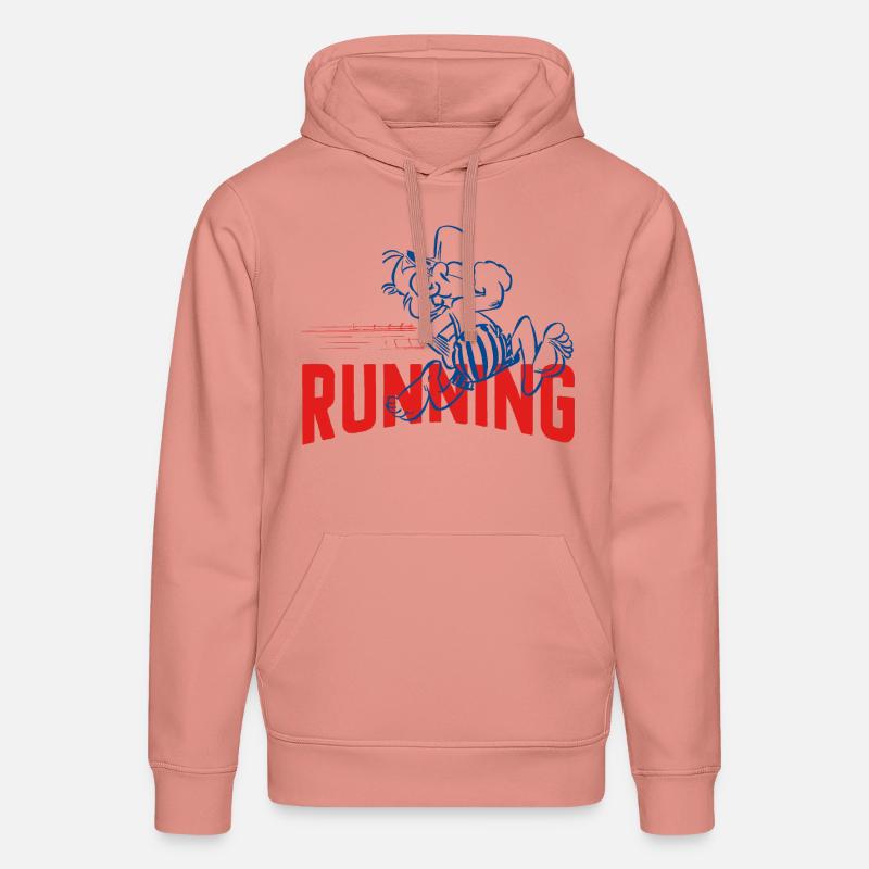 Asterix & Obelix Design Asterix Courir - Sweat à capuche bio DRUMMER Stanley/Stella Unisexe - rose poudré
