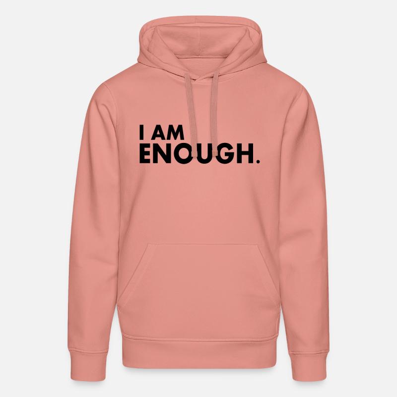 I am enough - Sweat à capuche bio DRUMMER Stanley/Stella Unisexe - rose poudré